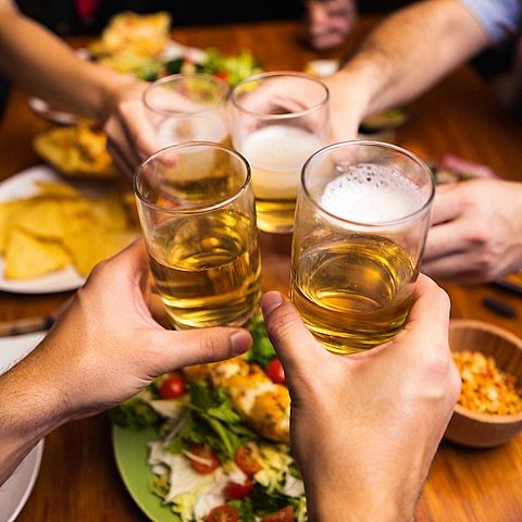 shows some members of Chester Music Society enjoying after concert drinks